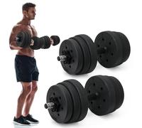 ACTIVE FOREVER 20KG Adjustable Dumbbell Set, Non-Rolling Design, Perfect for Strength Training, Weight Lifting, Bodybuilding, Home, Gym