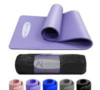 ACTIVE FOREVER NBR Yoga Mat, Non Slip Exercise Mats with Bag, Thick Foam Mats Ideal for HIT Pilates Sit Ups Planks, Workouts Home Gym Equipment Accessory for Men Women, 183×60×1cm, Purple