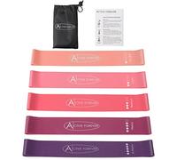 ACTIVE FOREVER Resistance Band Set, Pull up Assist Band Fitness Band, Pack of 5 Different Resistance Levels Elastic Band for Men Women for Yoga Muscle Stretching Training Home Gym(pink)