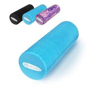 ACTIVE FOREVER Solid Floating Dot Foam Roller，Relieve Muscle Tension&Promote Circulation，High Density Massage Rollers for Back, Legs, Fitness, Yoga, Pilates-Blue（45cm*15cm）