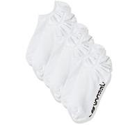 Reebok Unisex Active Foundation 3 Pairs Invisible Socks, White, XS UK