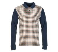 Active Front Check Long Sleeve Polo Shirt, XXXL