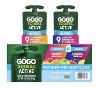 Active Fruit Blend with Electrolytes, 18-Count Variety Pack, Blueberry Strawberry Lemon & Strawberry Pineapple Orange, Made with Real Fruit and Antioxidants Vitamin A, Vitamin E, & Vitamin C
