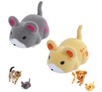Active Hamster Indoor Dog Toy - Intelligent Obstacle Avoidance Electric Dogs Toy - Soft and Pet-Friendly Design Moving Hamster Toys for Pet Homes Floor Entertainment Floor Desktop (yellow,2pc)