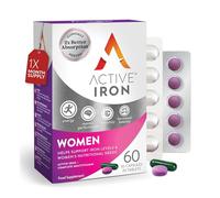 Active Iron Women with Active Multivitamin Supplement 17 mg, High Strength B Vitamins, Non-Constipating, 30 Iron Capsules & 30 Active Multivitamins, 1 Month Supply