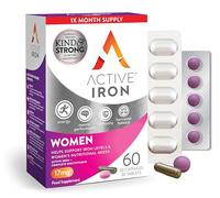 Active Iron Women with Active Multivitamin Supplement 17 mg, High Strength B Vitamins, Non-Constipating, 30 Iron Capsules & 30 Active Multivitamins, 1 Month Supply
