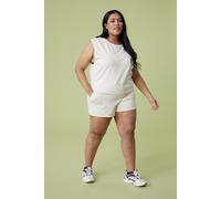 Active People Women's 'Lunar' Lightweight Breathable Loose Fit Casual Oversized Cotton Vest in Cream | Size: 16 Active People Cream 16