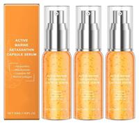 Active Marine Astaxanthin Capsule Serum, Vitamina C Facial Serum, Hydrolyzed Collagen Facial Serum, Even Skin Tone, Hydration & Vitalizing, 30ml (30ml, 3pcs)