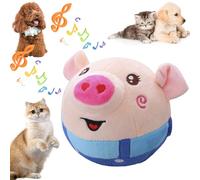 Active Moving Pet Plush Toy, Electronic Talking Moving Dog Toy Shake Bounce Boredom Toys, Interactive Dog Toys, Washable Cartoon Plush Dancing Dog Ball Bouncing Toy for Small Medium Dog Cats (Blue)
