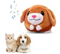 Active Moving Pet Plush Toy, Interactive Dog Toy Pet Bouncing Balls, USB Rechargeable Interactive Washable Cartoon Pig Plush Sound Electronic Toy for Puppy Pig (Puppy)