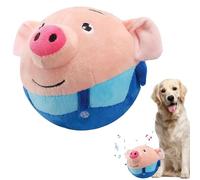 Active Moving Pet Plush Toy, Interactive Dog Toys, Moving Dog Toy, Washable Cartoon Plush Sound Electronic Talking Moving Dog Ball Toy, Shake Bounce Boredom Toys for Pets, Cats, Small Medium Dogs (B)