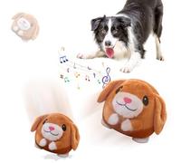 Active Moving Pet Plush Toy, USB Rechargeable Talking Moving Interactive Dog Ball Toys, Washable Bouncing Piggy Dog Toy, Plush Toys for Dogs, Cats, Pets (hamster)