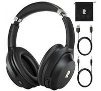 Active Noise Cancelling Headphones, Wireless Over-Ear Bluetooth Headphones, Hi-Res Audio, 50H Playtime, Deep Bass, 3.5MM Cable, Memory Foam Ear Cups for Work/Travel/Home/Office