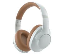 Active Noise Cancelling Headphones with Microphone - 100H Playtime, Wireless Headphones Bluetooth with Deep Bass, Foldable Comfort Over Ear Headphone Wireless for Travel, Work, Commute, Brown