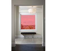 Active Optic Transparent Decorative Coloured Stained Glass Window Film A Self Adhesive - Translucent Colourful Optically Clear Tint Sticky Back Vinyl - Red 34-30mx76cm (30")