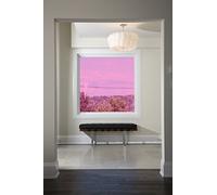 Active Optic Transparent Decorative Coloured Stained Glass Window Film A Self Adhesive - Translucent Colourful Optically Clear Tint Sticky Back Vinyl - Pink 50-2mx76cm (30")