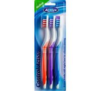 Active Oral Care Control Action Toothbrushes Medium 3 pcs