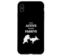 Active Passive Bull vs Bear Stock Exchange Stock Market ETF Case for iPhone XS Max
