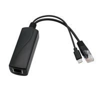 Active Power Over Ethernet Splitter IEEE802.3af Micro USB 48V To 5V POE Splitter RJ45 Female to Male with Micro USB Plug