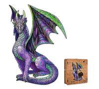 ACTIVE PUZZLES - Dragons and Dinosaurs Puzzles | Kids, Teens & Adults | Wooden Jigsaw Puzzles, Laser Cut, Sustainable and Eco-Friendly, Premium Finish (Moon Dragon)