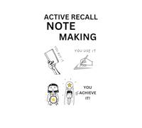 ACTIVE RECALL NOTE MAKING: Active Recall, Note-taking Notebook, Study Planner, Mind Mapping, Topper's notebook, stationary, Revision notebook