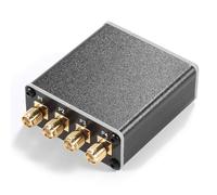 Active RF Signal Splitter, 1 Input 4 Output, 50 Ohm Impedance, Built - In Battery - Low Insertion Loss 0.8dB, High Isolation 80dB, Continuous 3 - Day Operation, Ideal for Radio