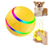 Active Rolling Ball for Dogs - LED Flashlight Silicone Ball, USB Rechargeable | Motion Sensor Waterproof Interactive Pet, Self-Moving Toy for Puppies, Dogs, Cats, Fun Pet Play, and Washable Cover