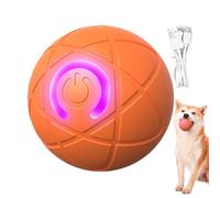 Active Rolling Ball for Dogs - Puppy Interactive Locking Ball Toy | LED Light Charging Smart Ball for Pets, Small Medium Breed Self Roll Dog Toy, Indoor Play, Training Exercise