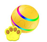 Active Rolling Ball for Dogs - Rechargeable Silicone LED Dog Ball, Self-Moving Motion Sensor Toy, Waterproof Interactive Pet Balls for Puppies, Dogs, Cats | Fun Exercise and Play for Pets Indoors and