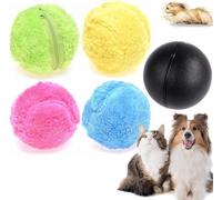 Active Rolling Ball, Smart Dog Balls Large, Pet Electric Ball Toy with 4 Plush Cover, Plush Balls Dog Toy, Interactive Pet Toys Training Toys for Small, Medium, Large Dogs
