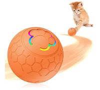 Active Rolling Ball with Tail for Dogs Cats, Smart Interactive Pet Toy Ball, Cat Toys Interactive for Indoor Cats, Moving Cat Toy, Smart Cat Toy for Dogs Cats (B-orange)