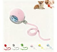 Active Rolling Ball with Tail for Dogs, Interactive Cat Toys Balls, Intelligent Automatic 360° Rolling Balls for Cats and Dogs (f)