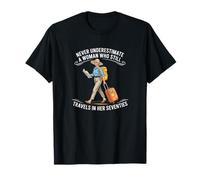 Active Senior Woman Traveling in Her 70s T-Shirt