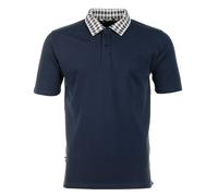 Active Short Sleeve Club Check Collar Polo Shirt Navy, XXL