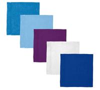 Active Star 100% Cotton Plain 1Pcs, 3Pcs, 6Pcs, 12Pcs Bandana, Men Woman Solid Colour Neckerchief Hair Bands Scarf Neck Wrist Wrap for Outdoor Activities Unisex, (Assorted - 05 Pcs)