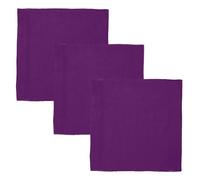Active Star 100% Cotton Plain 1Pcs, 3Pcs, 6Pcs, 12Pcs Bandana, Men Woman Solid Colour Neckerchief Hair Bands Scarf Neck Wrist Wrap for Outdoor Activities Unisex, (Purple - 03 Pcs)