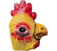 Active Star Animal Full Head Masks, Adults Realistic Latex Husky Dog Monkey Donkey Eagle Horse Funny Scary Fancy Dress Costume Accessory For Halloween Party Cosplay, (Chicken Face Mask)