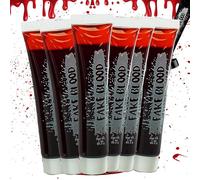 Active Star FX Fake Blood 28ml, Horror Make up Realistic Washable For Vampire & Zombie Halloween Costumes Accessories Special Effects Realistic Blood For Theatre, Cosplay & Clothes, (Pack Of 6)