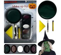 Active Star Halloween SFX Zombie Face Paint Kit, Non-Toxic Water Based Washable Safe Body & Face Painting Makeup Set For Halloween Parties, Cosplay, Horror, Themed Events, UK, (Witch Make Up Kit)