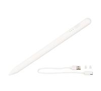 Active Stylus Universal White, Capacitive Stylus Pen with 2 Replacement Tips, 1.5mm Ultra Fine Tip for Phones Tablets, Compatible with iOS Android Devices