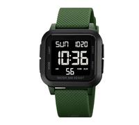 Active Time Gear Digital Waterproof Watch Square Display Backlit Timer Shock Resistant Design | Fitness Tracker Running Ideal for Outdoor Adventures Training