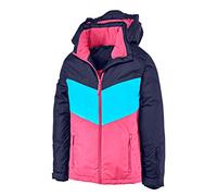 Active Touch Girls' Ski Jacket 100% Polyester, Dirt-Repellent and Water-Repellent thanks to Bionic Finish® Eco Colour: Navy/Aqua/Pink, 158/164
