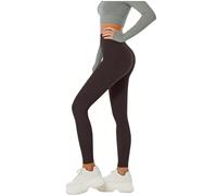 Active wear Women Leggings for Women High Waisted Tummy Control Stretchy Yoga Pants Buttery Soft Opaque Workout Gym Running Plus Size Trousers Coffee M