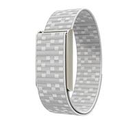 Active-Weave Loop Band/StrapCompatible with Amazfit Helio Smart Tracker | Adjustable Lightweight Replacement Wristband with Integrated Metal Frame Bumper Case (The Seashell White Band + Silver Frame)