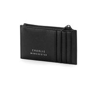 Active Window Films Personalised Card Holder, Monogram, Initial Purse, Credit Card Coin Purse, Initial cardholder, Personalised Purse, Gift for her (Style 3, White on Black)