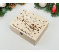 Active Window Films Personalised Christmas Eve Gift Box, Children’s Engraved Wooden Xmas Eve Box, Christmas Favour Present Personal Wooden Box (Unicorn Sleigh)