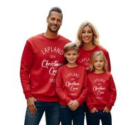 Active Window Films Personalised Lapland Christmas Crew Family Jumpers - 2024 Edition, Custom Name Sweatshirts, Matching Holiday Jumpers (Style 5)