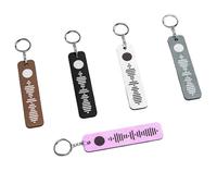 Active Window Films Personalised Scannable Music Leather Keyring, Customised Song Barcode Keychain, Music Keyring Gift, Birthday, Valentine’s, Father’s Day, For Him, For Her, Christmas, Wedding