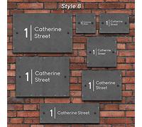 Active Window Films Rustic Natural Slate House Gate Sign Plaque Door Number Personalised Name Plate (Style 8)