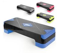ActiveForever 68cm Adjustable Workout Aerobic Stepper in Fitness,With Either 2 Adjustable Step Levels Trainer Stepper w/Risers for Strength, Stability and Resistance Training. (Blue-3 layer)